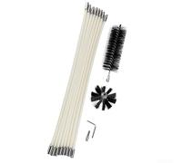 Qualoramall 60 cm Chimney Cleaning Brush and Rod Set for Fireplace Rotary Sweep with Nylon Bristles Compatible with Electric Drill 6-Piece Kit