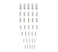 Qualoramall 600PCS Non-Insulated Copper Tube Terminals Set, Cold-Pressed Electrical Wire Connector Kit for Secure and Reliable Power Transmission, Corrosion-Resistant Condu