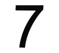 Qualoramall 8 Inch Modern Floating House Numbers, Large Black Shadow Sign for Home Garage Gate, 200mm High Visibility Outdoor Wall Mount Plaque, Contemporary Style Numeric De(H)