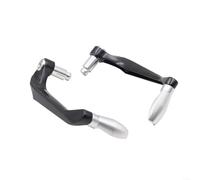 Qualoramall Aluminum Alloy Motorcycle Handlebar Hand Guards Bow Protector for Horn Installation Black Gold Red Blue Silver Titanium Orange Green Fit(Silver)