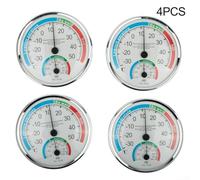 Qualoramall Analog Indoor Thermometer Hygrometer for Room Climate Control, Wall or Desk Mount Temperature and Humidity Gauge, Comfort Zone, No Battery Required, Kitche(4pcs)