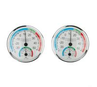 Qualoramall Analog Indoor Thermometer Hygrometer for Room Climate Control, Wall or Desk Mount Temperature and Humidity Gauge, Comfort Zone, No Battery Required, Kitche(2pcs)