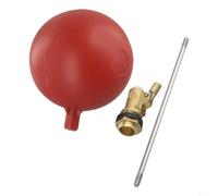 Qualoramall Ball Valves Brass Water Tank Float Valve Automatic Level Control Switch Valve Toilet Fill Valves Ball-Cock Va-lve with Plastic Ball Switch for Toilet Cistern Pool Boiler(DN15)