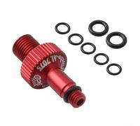 Qualoramall Bicycle Shock Absorber Rear Bladder Gas Filling Conversion Nozzle 7075 Aluminum Alloy with Pump Tool and Sealing Rings for Mountain Bike Air Suspension Maintena(Red)