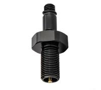 Qualoramall Bike Rear Shock Air Valve Adapter 7075 Aluminium Alloy for IFP Piston 34mm Length Lightweight 4.3g Black Red Cycling Suspension Pump Connector(Black)