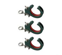 Qualoramall Bridge Pulley Cable Guide Clamp for Wiring Decoration and Construction Reinforced Nylon and Stainless Steel 25kg Load Capacity 3-Pack Blue or Dark Green(blue)