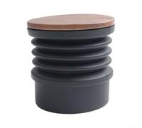 Qualoramall Coffee Grinder Single Dose for Hopper Espresso Blowing Cleaning Tool with Silicone Bellow Wooden Lid for WPM Countertop Bean Dispenser Accessory for Home Kitchen or Coffee Shop(Wooden Lid)