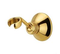 Qualoramall Copper Shower Head Bracket 360 Degree Adjustable Hand Spray Holder Fork Height Fixing Seat for Round and Square Nozzles Bathroom Upgrade Accessory(Gold)