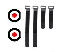 Qualoramall Football Training Target Board 2 Pack 18cm and 24cm TPE Practice Discs with Straps for Soccer Goal Post Accuracy Drills and Passing Aid Black Red(18CM-2PCS)