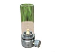 Qualoramall Gas Lamp Aluminium Glass Camping Ga-s Lantern Portable Gas Candle Lights Lamp Illuminating Atmosphere Light Copper Valve Stable Flame for Hiking (Gas Lamp Sliver)