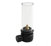 Qualoramall Gas Lamp Aluminium Glass Camping Ga-s Lantern Portable Gas Candle Lights Lamp Illuminating Atmosphere Light Copper Valve Stable Flame for Hiking (Gas Lamp Black)