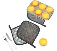 Qualoramall Heat Resistant Pot Holders for Kitchen 4 Pack Extra Thick Non Slip Silicone Potholders Up to 400F for Cooking Baking BBQ Black Blue Khaki Red Gray Dark Green Pu(4pcs Gray)