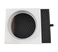 Qualoramall HEPA Duct Air Filter with Activated Carbon for PVC/PE/Aluminium Foil Vent Pipes, High-Efficiency Inline Ventilation Filter Box for Dust Insects Removal(160mm)