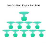 Qualoramall Paintless Dent Repair Pull Tabs Kit 10pcs Lake Blue 25mm PC Material for Small 1-2cm Auto Body Dents with Heat Resistant Hexagonal Design Compatible with Various Car Panels