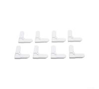 Qualoramall Plastic Screen Frame Corner Brackets 1.99 x 1.2 Inch Right Angle Connectors for Window Screen Repair Installation Black or White 8 or 20 Pack(White 8 pcs)
