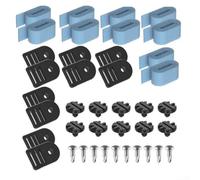 Qualoramall Pool Solar Cover Reel Attachment Kit with 8 Straps, Plastic Gaskets and Plates for Secure Fastening, Replacement Parts for Above Ground and In-Ground Pool Rollers(10 pc)