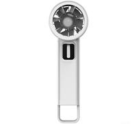 Qualoramall Portable Handheld Silent Fan with 199 Settings, Turbo Cooling Technology, LED Display for Real Time Status, Foldable Stand for Desk or Outdoor Use, Lightweig(White)