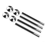 Qualoramall Radiator Pipe Covers 8Pcs 15Mm Radiator Pipe Sleeve Cover and Pipes Collars Radiators Pipes Covers Bathroom Radiators Heating Tube Hole Collars Cover (Chrome)