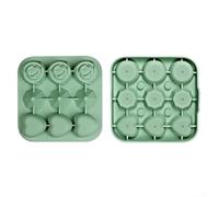 Qualoramall Silicone Ice Cube Tray Rose Heart Diamond Shape Sturdy and Flexible Easy to Fill and Clean Reusable for Romantic Drinks Parties Cocktails Desserts Baking(deep green)