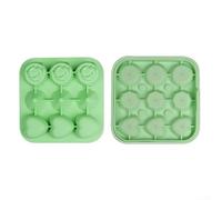 Qualoramall Silicone Ice Cube Tray Rose Heart Diamond Shape Sturdy and Flexible Easy to Fill and Clean Reusable for Romantic Drinks Parties Cocktails Desserts Baking(light green)