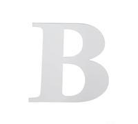 Qualoramall Silver Acrylic Mirror Wall Stickers, 26 English Alphabet Letters for DIY Home Decor, 3D Art Mural Decals for Bedroom Living Room Office Party Wedding Decoration (10cm, Silver, 1 Piece)(B)