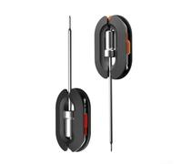 Qualoramall Smart BBQ Thermometer Wireless Meat Probe Set with Digital Display and APP Control for Grilling and Oven Cooking(2 Roast needle)