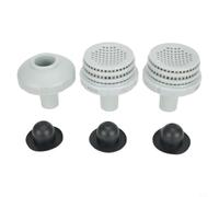 Qualoramall Swimming Pool WaterJet Connector Kit Pool Inlet and Outlet Nozzle Replacement with Outlet Strainer Grid Hole for Intex Set Above-Ground Pools 1.25-Inch