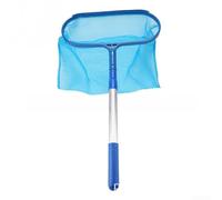 Qualoramall Telescopic Pool Skimmer Net with Handle for Swimming Pools Ponds Hot Tubs Spas Fine Mesh Debris Remover Adjustable Pole 60-120cm Blue 4 Piece Set
