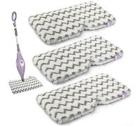 Qualoramall Upgraded Scrub Pads for Shark S3501 S3601 SE450 with Microfiber and Strips for Hard Floors Washable Reusable 12.6x7 Inch Grey 3 Pack