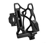 Qualoramall Versatile Motorcycle Cup Holder Mount for Water Bottle Secure Anti-Spill ABS Construction Compatible with Most Bike Models Front Placement Golden Black Red Silv(SBZJ-003-Black)