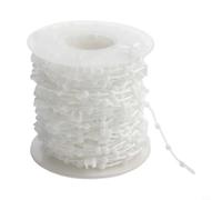 Qualoramall Vertical Blind Bottom Link Chain 20 Metres White Replacement Cord for 100mm 117mm Slats Plastic Louver Parts Roller Shutter Roman Shade Window Treatment Repair Kit(127mm)