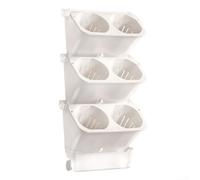 Qualoramall Wall Mounted Self Watering Box for Indoor Outdoor Gardening Space Saving Vertical Herb Flower Pot System White Plastic Hanging Basket for Vegetables(White)