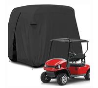 Qualoramall Waterproof Golf Cart Cover with Silver Coating Adjustable Wind Strap UV Dust Protection Windproof Waterproof Outdoor Storage for Outdoor All-Weather 210D Oxford(285 * 122 * 168cm)