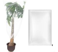 Qualoramall Winter Plant Frost Cover with Drawstring Transparent Plastic Freeze Protection Bag Waterproof Shelter for Outdoor Garden Shrubs Saplings and Crops 1 Pack(200 * 240cm)