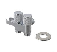 Qualoramall Zinc Alloy Angle Valve G1/2 Double Outlet for Shower Head Toilet Sink Basin Grey or Chrome Finish Two-Way Water Control Faucet Fitting(Chrome)