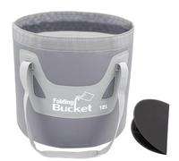 Qualore Camping Collapsible Bucket, 12L Handy Folding Water Container Portable Foldable Water Carrier Storage for Travelling Plumbing Car Wash
