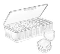 Qualsen 20 Pieces Bead Organiser Storage Box, Organiser Box Clear for Clay Bead Storage Small Plastic Containers with lids for Craft DIY Diamond Small Parts Jewelry