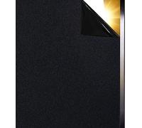 Qualsen Blackout Window Film Privacy Black Window Film100% Total Light Blocking Window Tint Non Adhesive Window Matte Black Out Decorative Film (90 x 200cm)