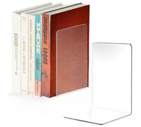 Qualsen Book Ends Acrylic Bookends Book Ends For Shelves Quirky Clear Bookends Book End Bookend Book Stopper Book-Ends Book Holders For Shelves Book Stop For School Office Bedroom 18x12x12CM, 1 Pairs