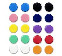 Qualsen Fridge Magnets, Whiteboard Magnets, 20 PCS Strong Magnet,Colorful Small Magnets for Whiteboard, Round Mini Magnets for Crafts, Magnetic Whiteboard, Kitchen, Office, School (10 colors)