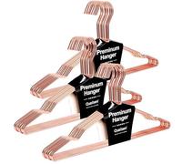 Qualsen Metal Wire Coat Hangers for Clothes, Rose Gold 30 Pack, 42cm