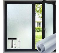 Qualsen Privacy Film for Glass Windows, Sparkling Frosted, 30x120cm | Frosted Window Films with Tools, Opaque Decorative Window Frosting Films, Non Adhesive Static Cling Anti UV, for Home Office