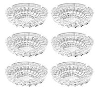 Qualsen Set of 6 Ashtrays for Inside, Ash Tray Outdoors, Ash Tray Inside, Glass Ashtray, Suitable for Bar, Home, Office（10.5cm×10.5cm)