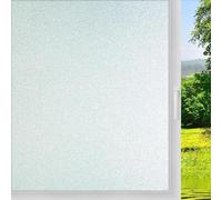 Qualsen Window Film Privacy Film for Glass Windows Sparkling Frosted Window Film Self Adhesive Static Cling Anti UV Opaque Decorative Window Frosting Film for Home Office Bathroom, 44.3x150cm