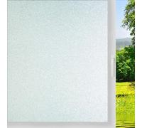 Qualsen Window Film Privacy Film for Glass Windows Sparkling Frosted Window Film Self Adhesive Static Cling Anti UV Opaque Decorative Window Frosting Film for Home Office Bathroom, 90x400cm
