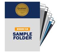 Qualsen Window Film Privacy Sample Folder DIN A5 - Privacy Film for Glass Windows with Static Adhesion - Frosted Window Film and One Way Window Film - Window Tint for Home and Office