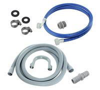 Qualtex 2.5M Universal Dishwasher Fill Water & Waste Drain Hose Extension Kit