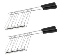 Qualtex 2 Pack Sandwich Toasting Cages for Dualit Classic 2, 3, 4 & 6 Slice Toasters with Drip Tray and Heatproof Handles
