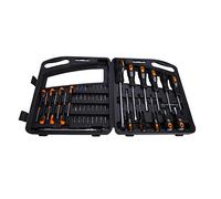 Qualtex 52 Piece Professional Service Tools Magnetic Screwdriver and Drill Bit Box Set