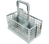 Qualtex Dishwasher Cutlery Silverware Basket Holder Grey, 9 5/16 X 5 1/4 X 9 3/4 Inches